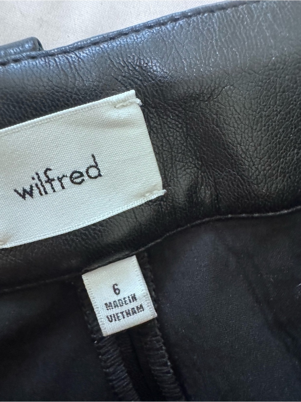 Wilfred Black Faux Leather Boot Cut Pants - Picture 7 of 7